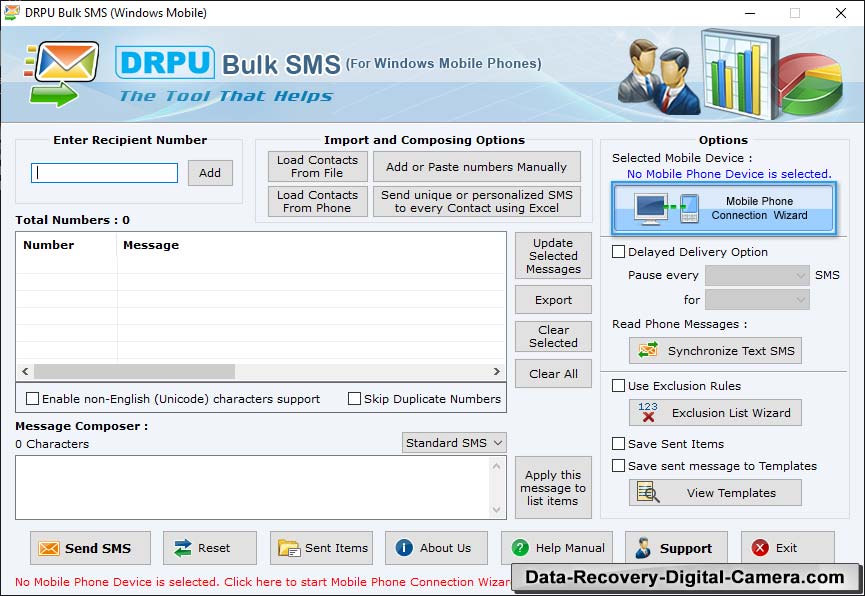 Bulk SMS Software for Windows Mobile Phones