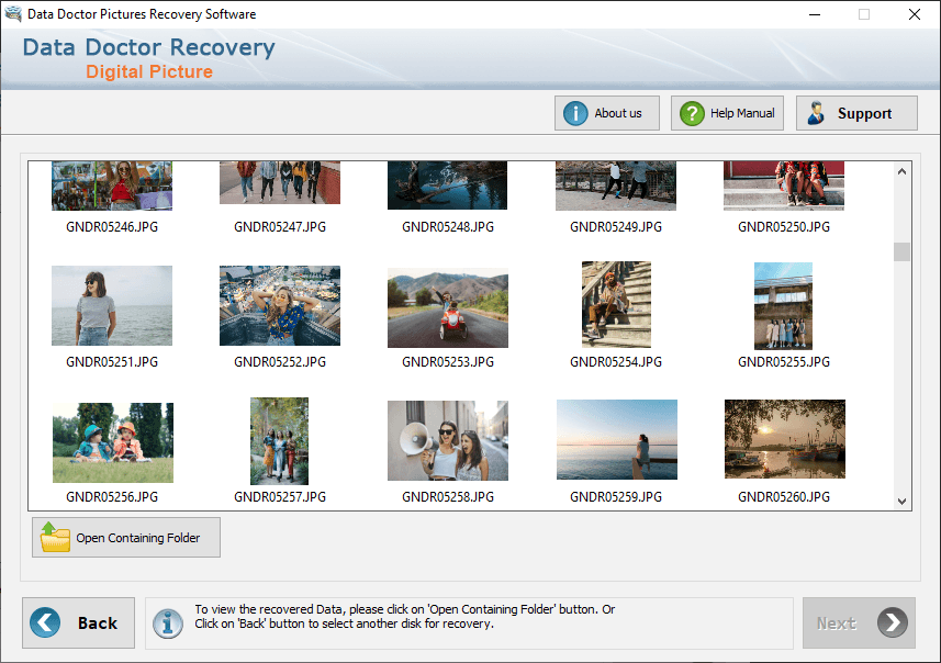 Open containing folder
