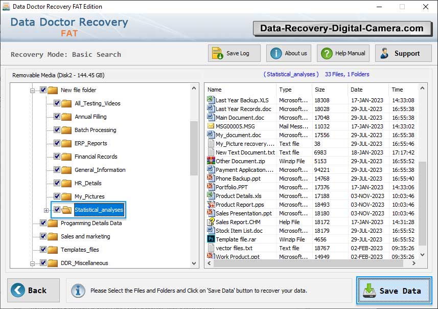 Save recovered data