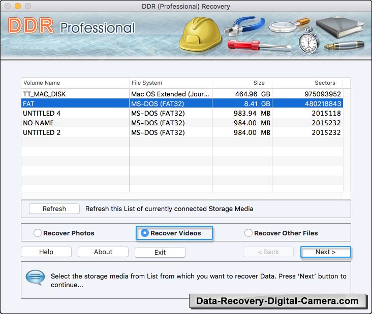 Mac Data Recovery for DDR Professional